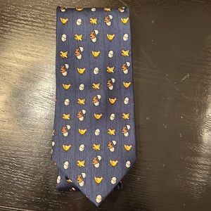 Hermès Chicken Egg Bunny Silk Tie - France